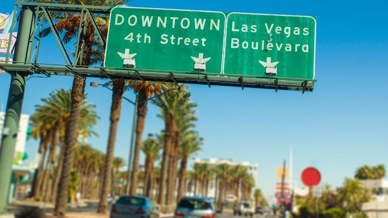 Motorcyclist hospitalized after crash near Las Vegas Boulevard