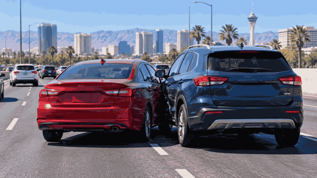 Who is at fault in a lane change accident in Nevada