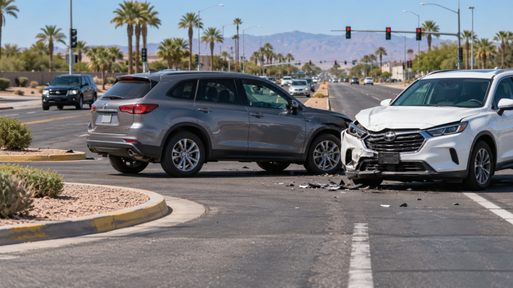 Who is at fault in a U-turn accident in Nevada