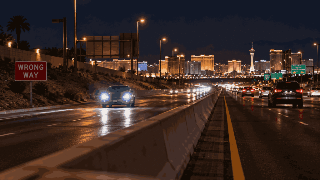 Wrong way driver accident in Nevada